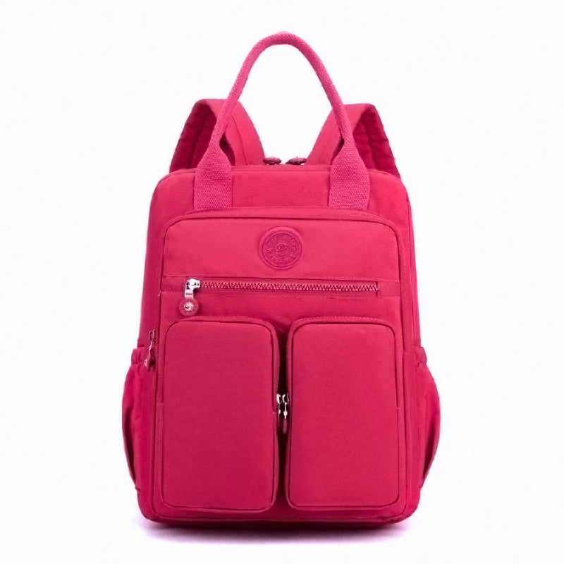 Mochila de Nylon Impermeable para Mujer – Laptop y Viaje Casual