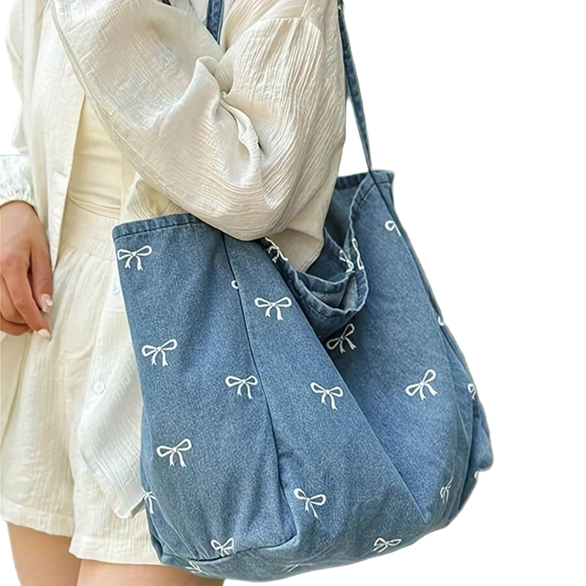 Bolso Bucket Denim Casual – Estilo Vintage Ultraligero