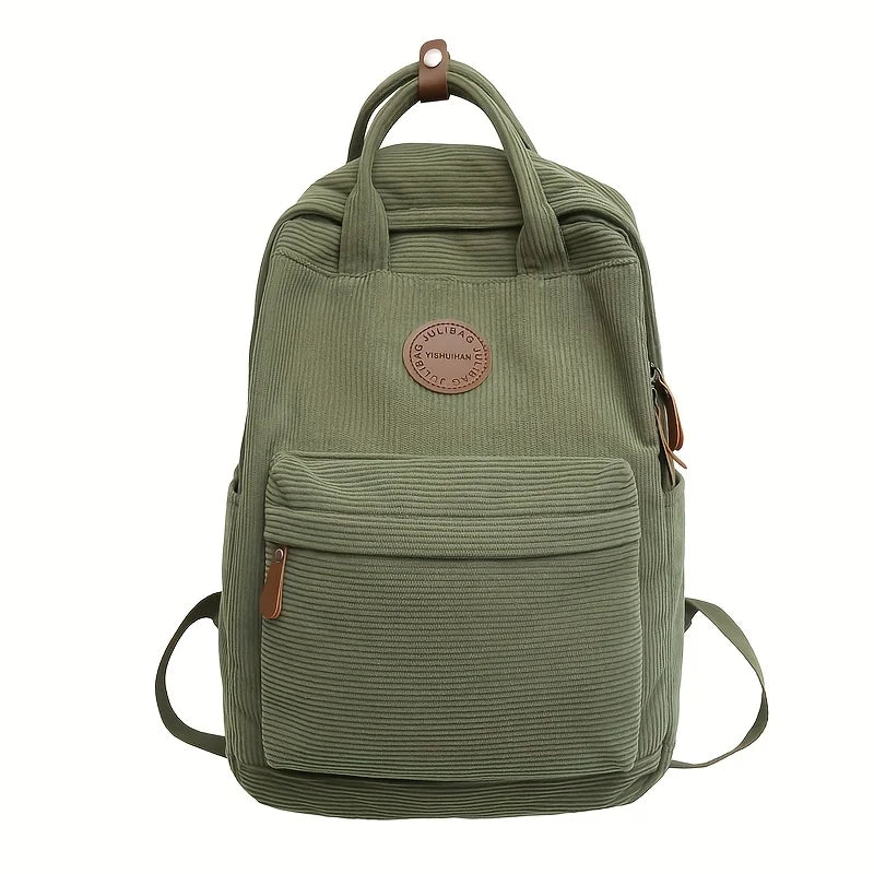 Mochila de Pana Verde Ultraligera 20–35L – Estilo Natural y Funcionalidad