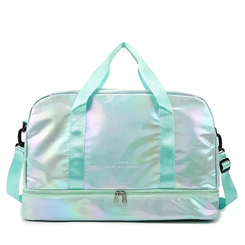 Bolsa Deportiva Unisex Verde de Nylon – Activa y Resistente
