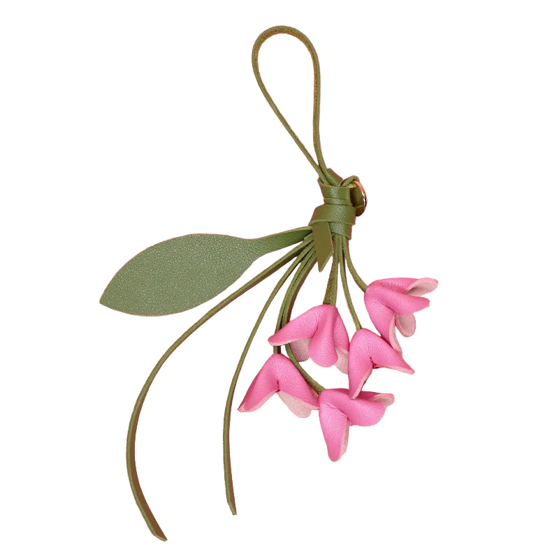 Charm Flores Cuero para Bolso – Accesorio Floral Romántico