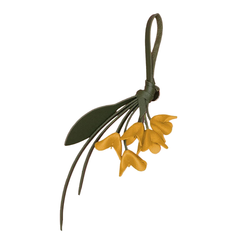 Charm Flores Cuero para Bolso – Accesorio Floral Romántico