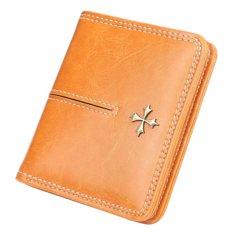 Mini Cartera Corta con Ventana para DNI para Mujer - Camel