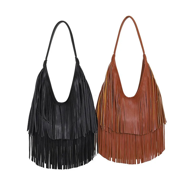 Bolso de Flecos en PU Suave – Estilo Fashion y Versátil para Mujer