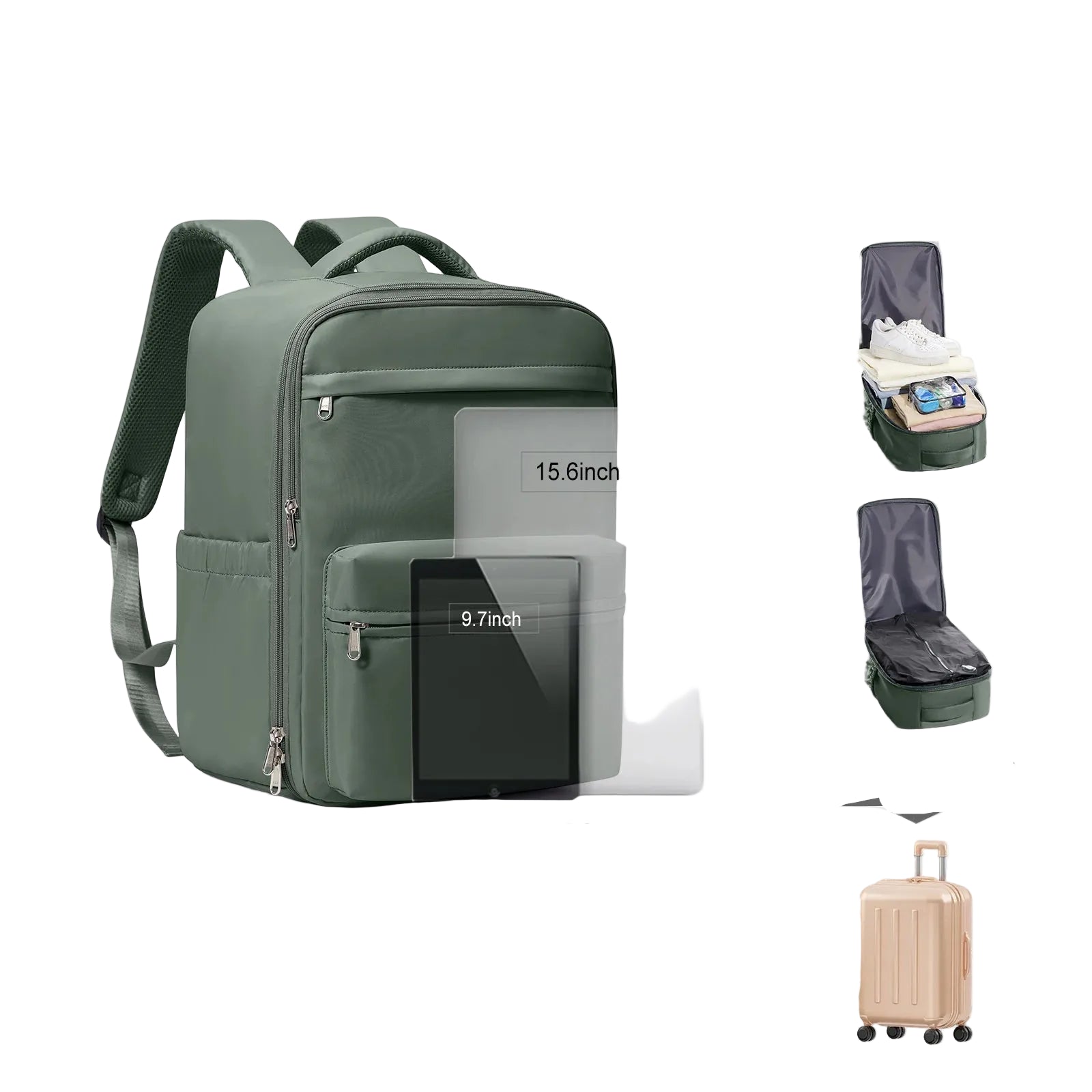 Mochila Unisex de Gran Capacidad con Compartimento para Portátil