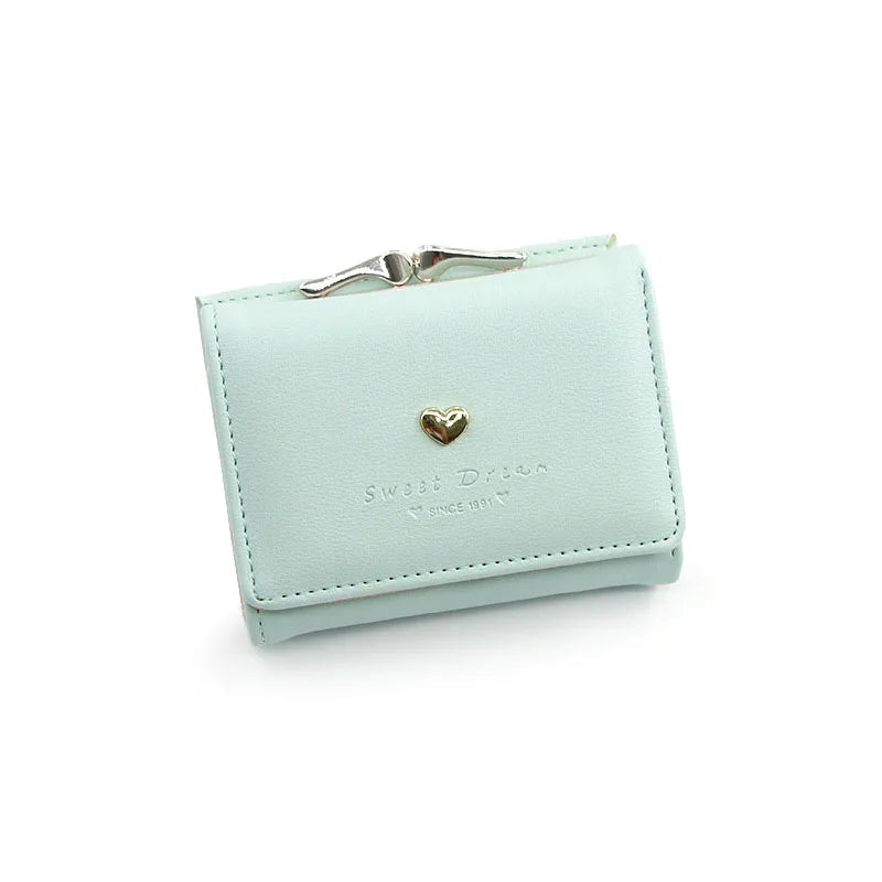Mini Cartera con Corazón y Monedero de Boquilla - Verde