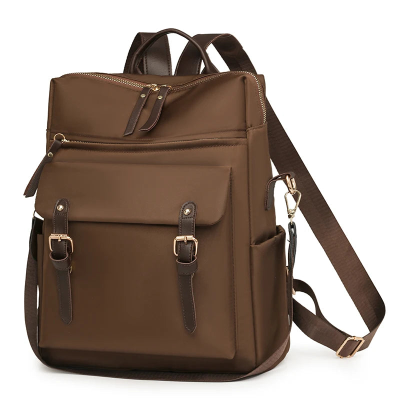 Mochila de Nailon para Mujer – Elegancia Funcional y Gran Capacidad