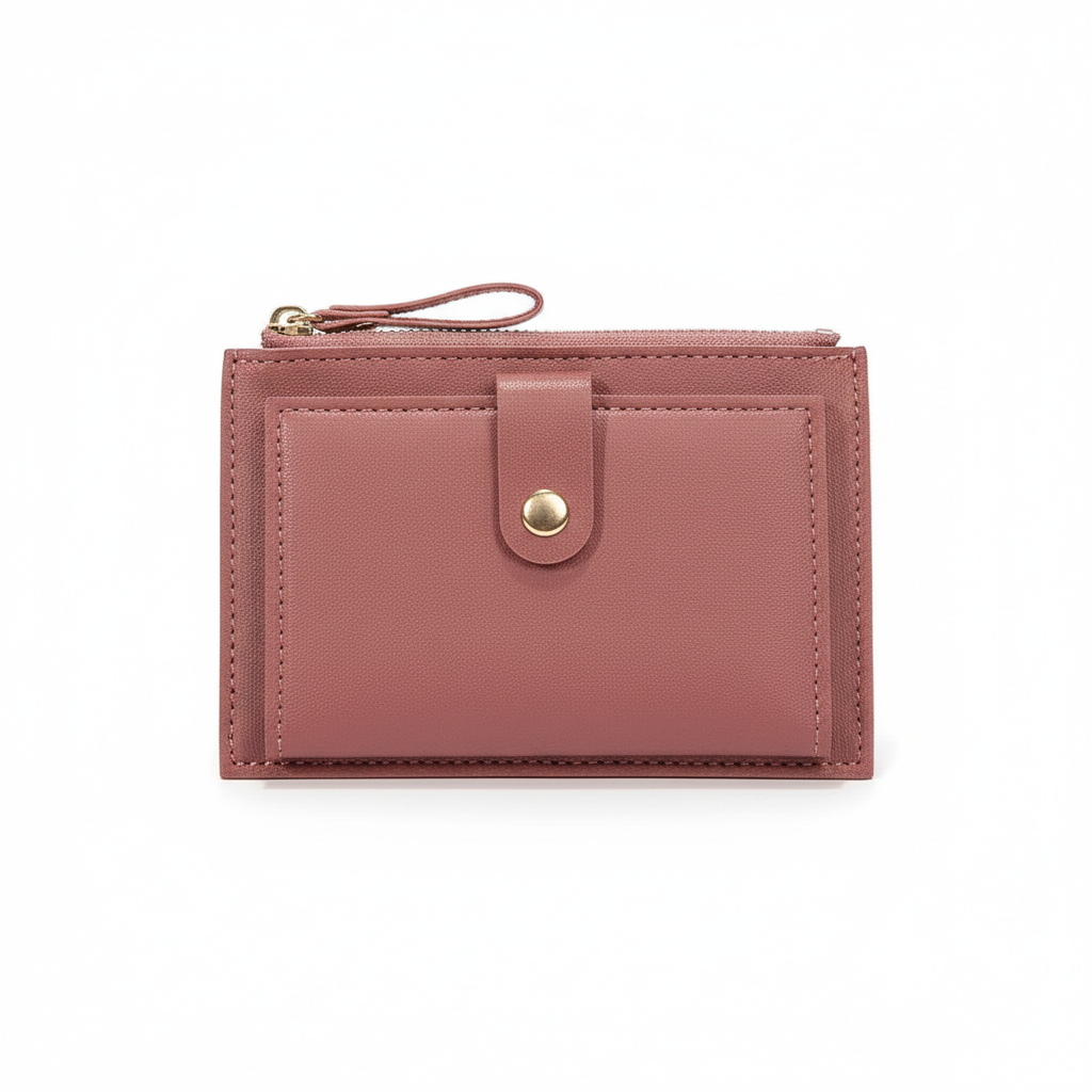 Cartera Corta Ultrafina Minimalista para Mujer