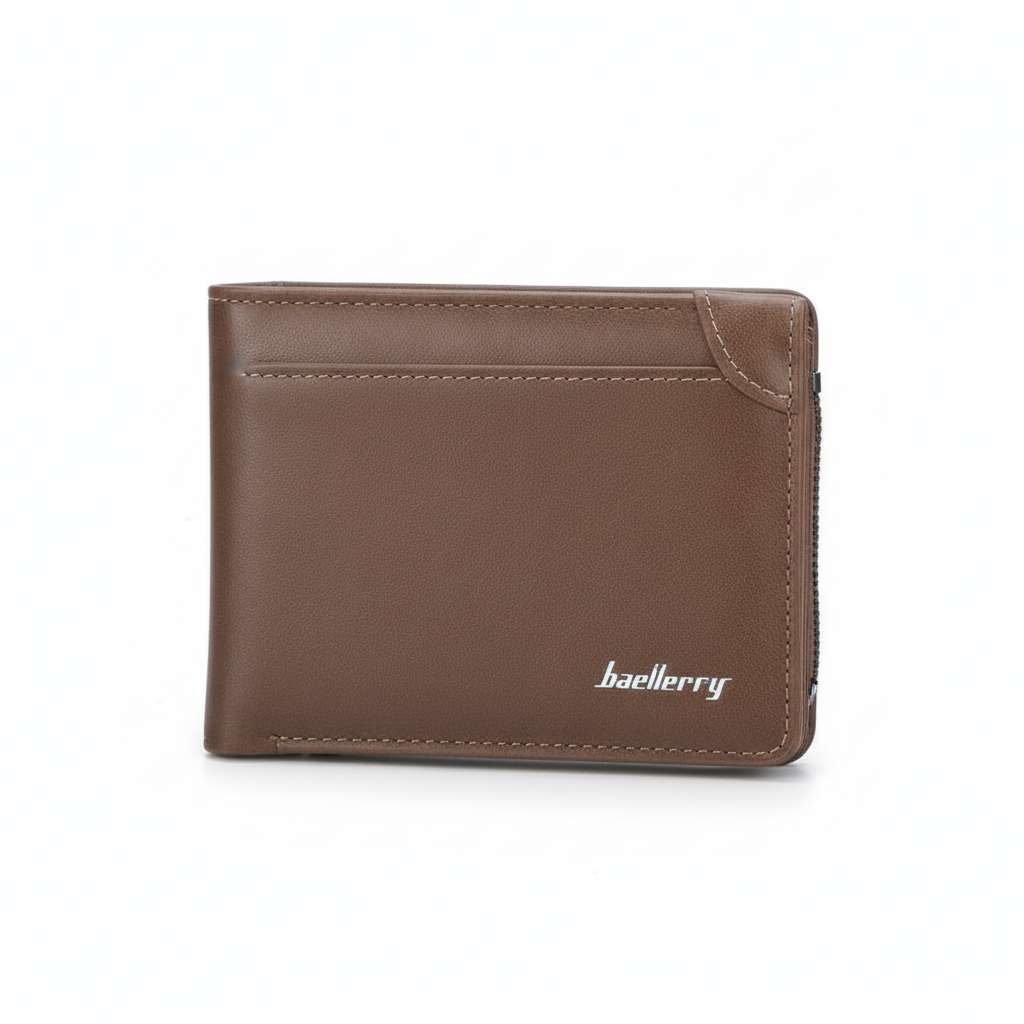 Cartera Corta con Monedero de Cremallera para Hombre