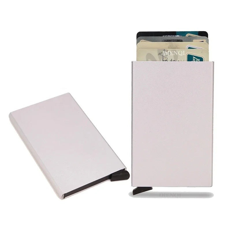 Tarjetero de Aluminio Pop-Up con Bloqueo RFID