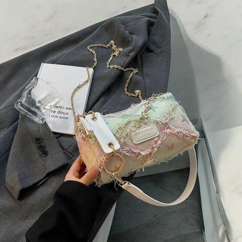 Bolso Bandolera Denim Colores con Estrellas