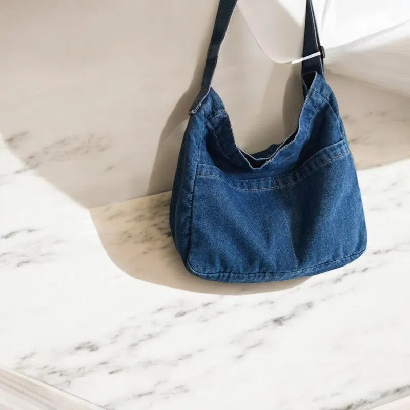 Bolso Bandolera Denim Oscuro Vintage