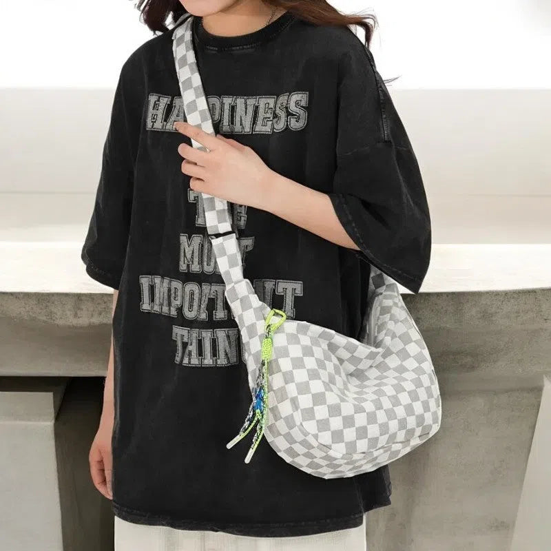 Bolso Bandolera Diseño de Cuadros Colores