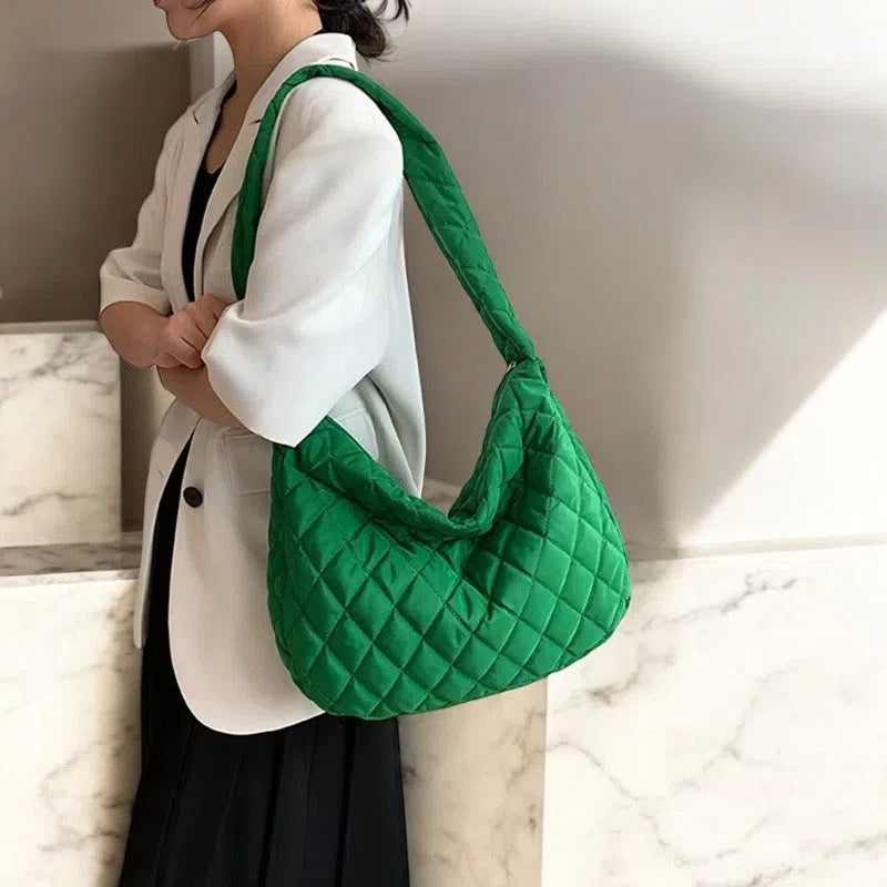 Bolso Bandolera Hobo Acolchada Neón