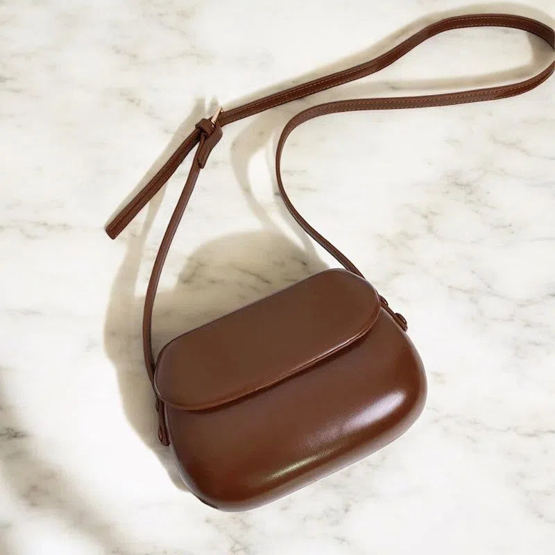 Bolso Bandolera TPU de Broche Café