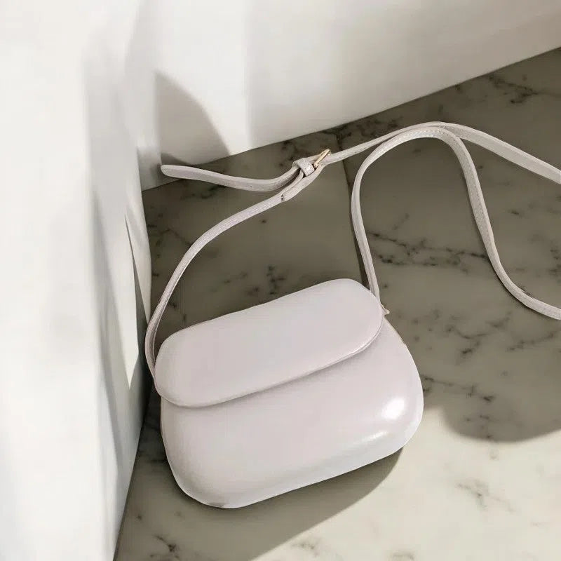 Bolso Bandolera TPU de Broche Crema