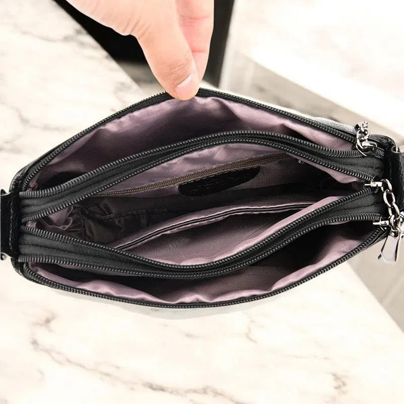 Bolso Bandolera Vintage de Piel de Cocodrilo Lila