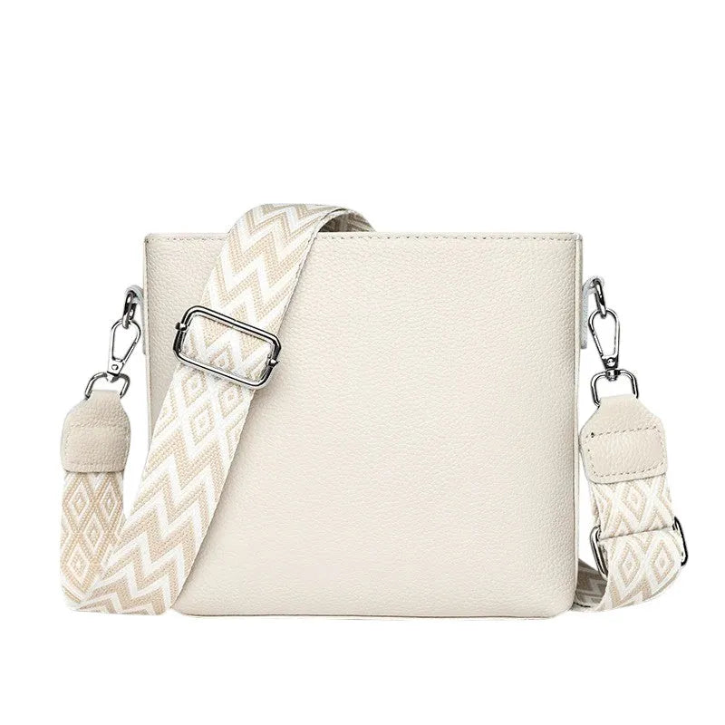 Bolso Bandolera de Cuero Blanco