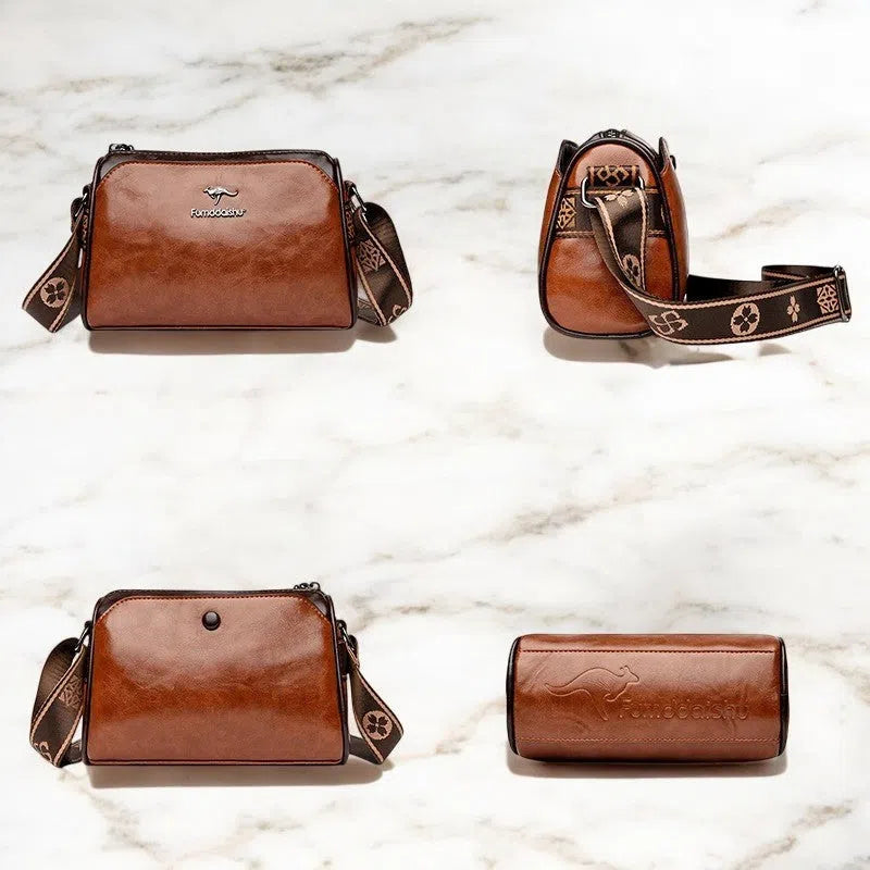 Bolso Bandolera de Cuero Elegante Básicos