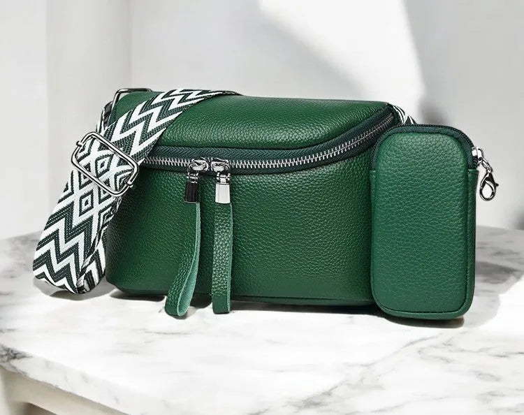Bolso Bandolera de Cuero Genuino para Mujer