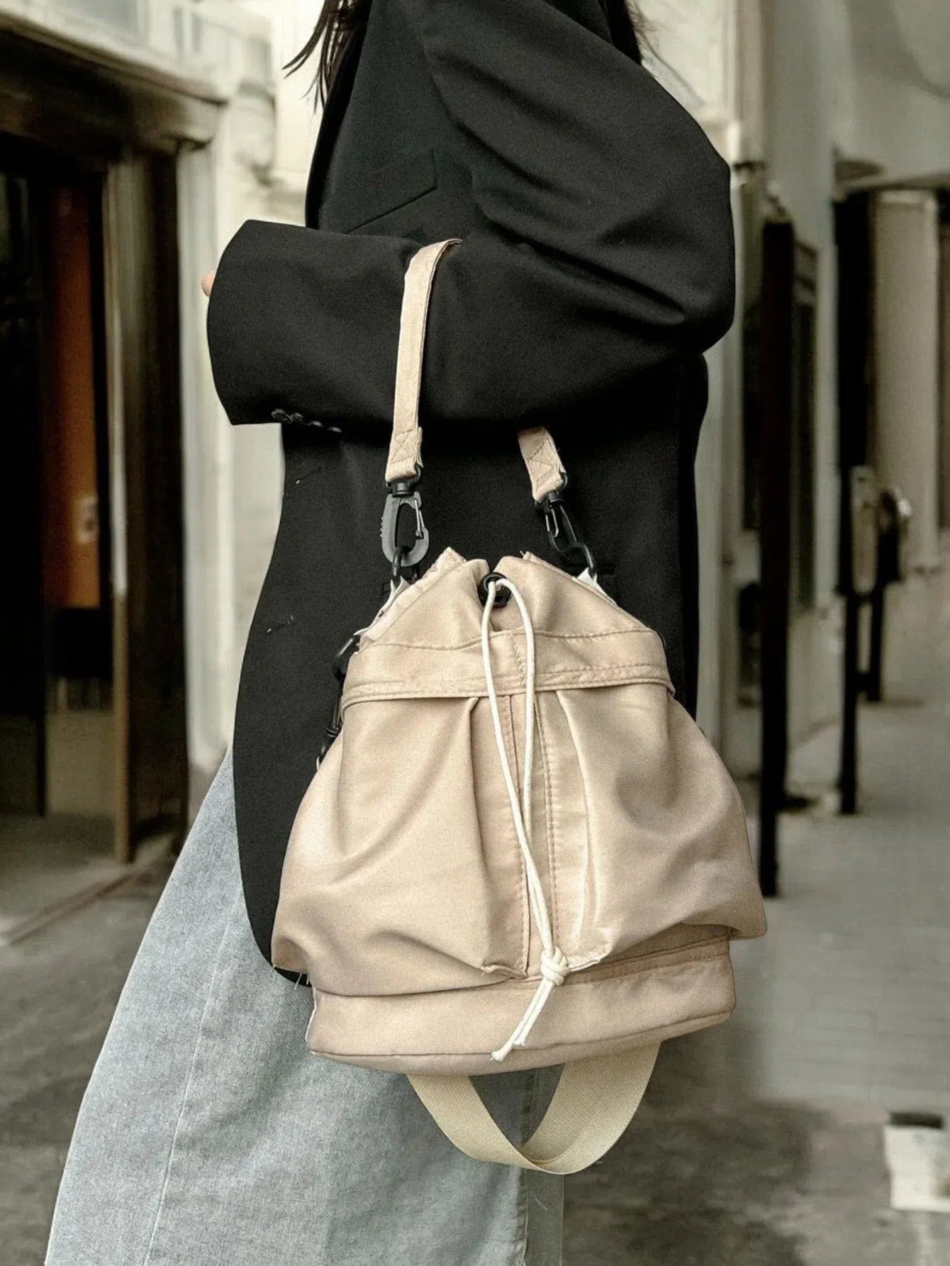 Bolso Bandolera de Nylon Bucket