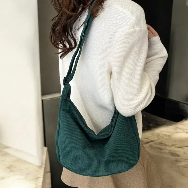 Bolso Bandolera de Pana Clásica Colores