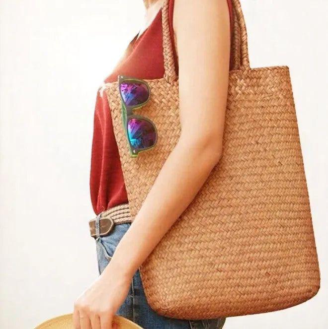 Bolso Bohemio de Paja Elegante para Mujer