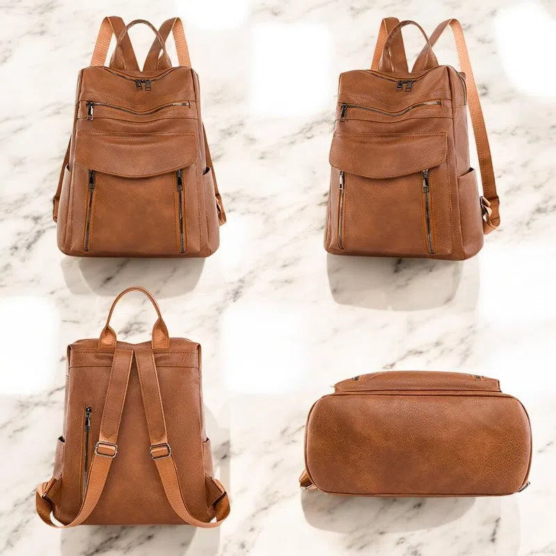 Bolso Mochila Elegancia Versátil de Cuero