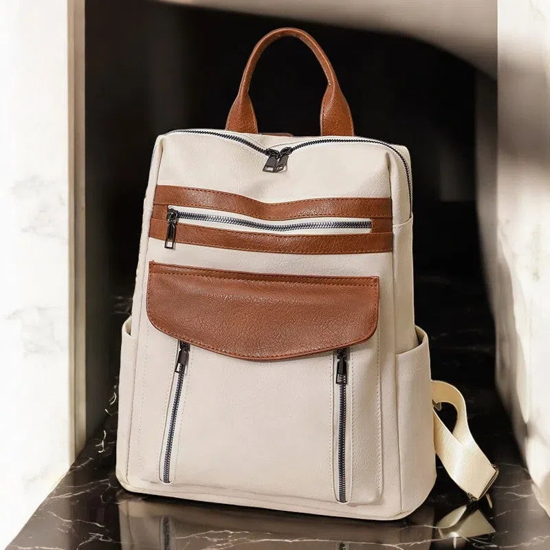 Bolso Mochila Elegancia Versátil de Cuero