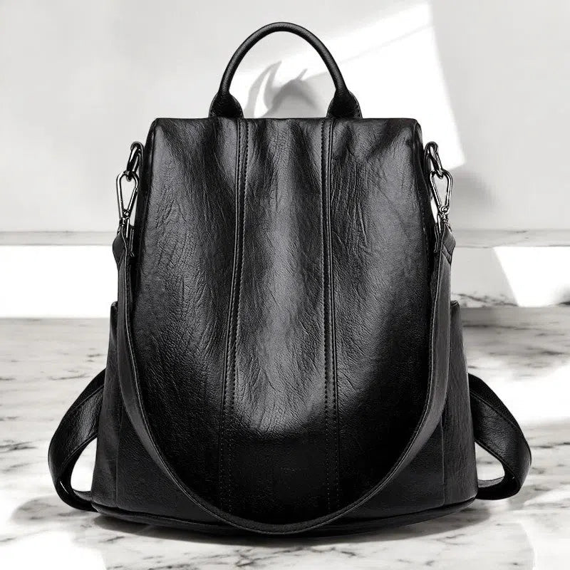 Bolso Mochila de Cuero Clásico y Elegante