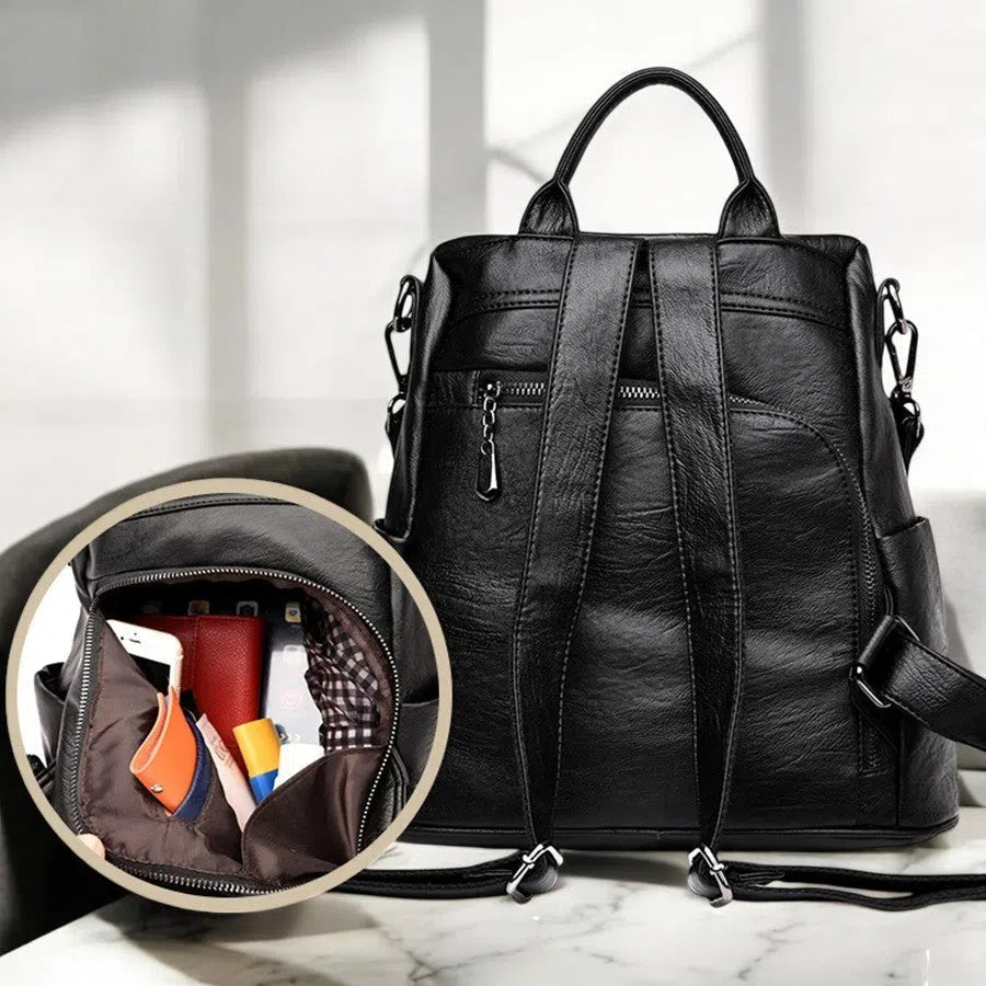 Bolso Mochila de Cuero Clásico y Elegante