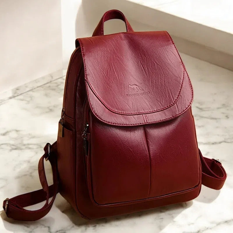 Bolso Mochila de Cuero PU con Diseño Moderno