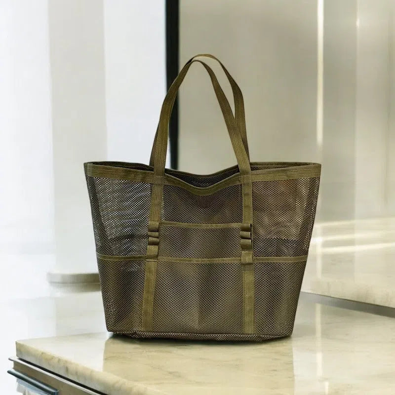 Bolso Playa de Malla de Lona Colores