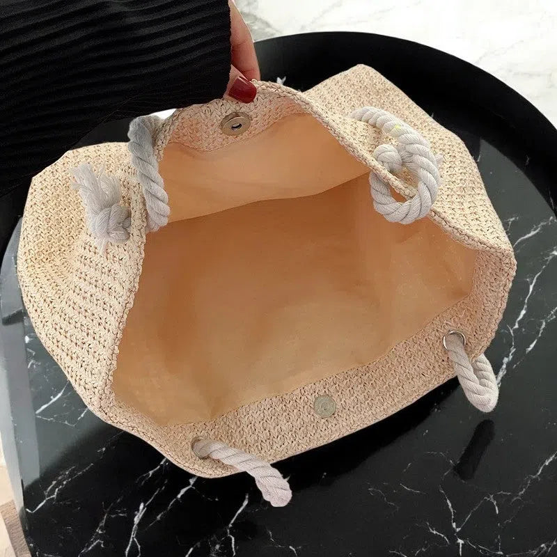 Bolso Playa de Paja con Asas de Trenza