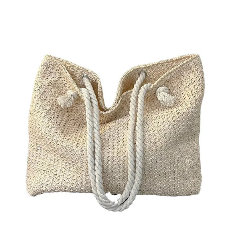 Bolso Playa de Paja con Asas de Trenza