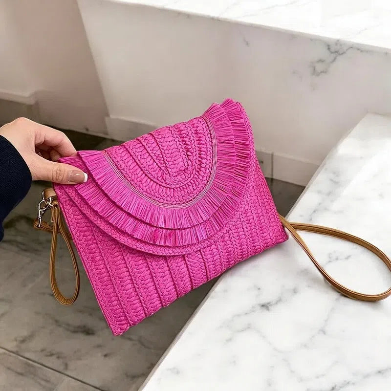 Bolso Rafia Estilo Tote de Colores