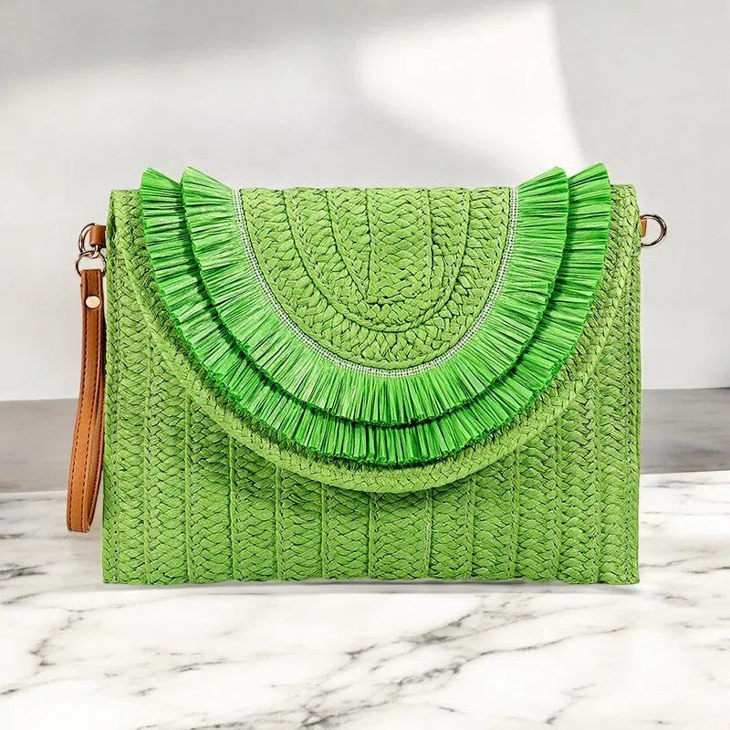 Bolso Rafia Estilo Tote de Colores