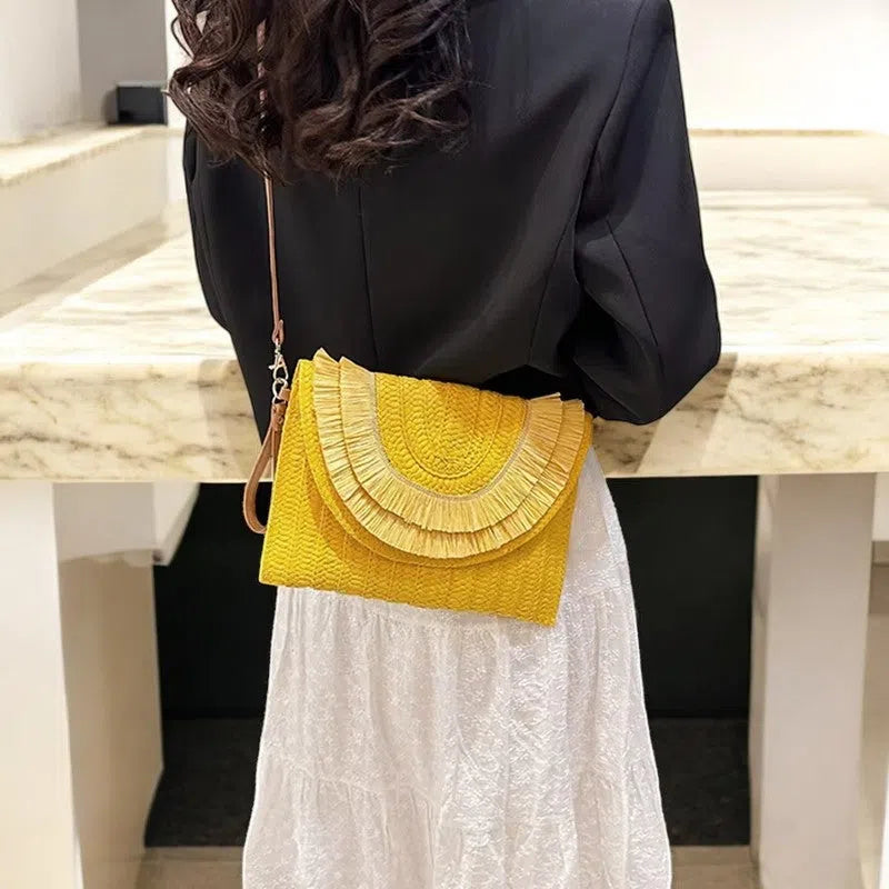 Bolso Rafia Estilo Tote de Colores