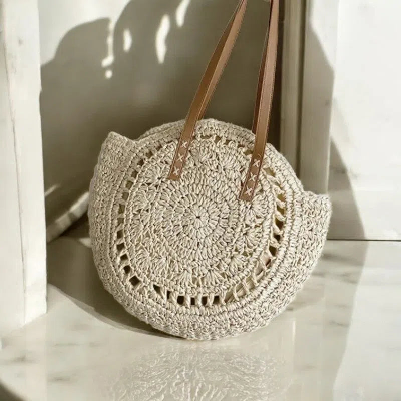 Bolso Rafia Redondo de Playa