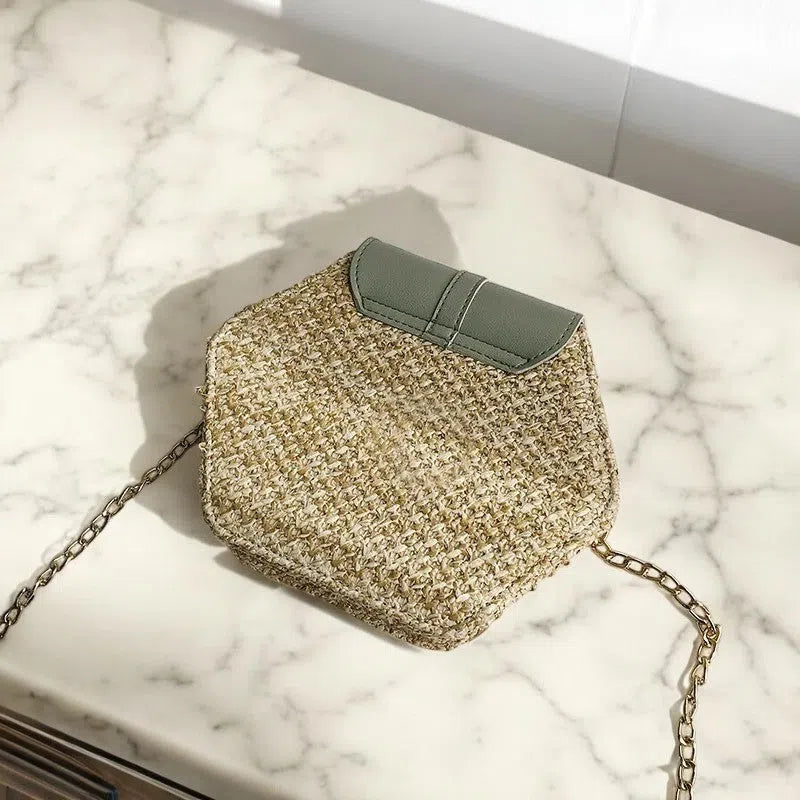 Bolso Rafia en Hexágono