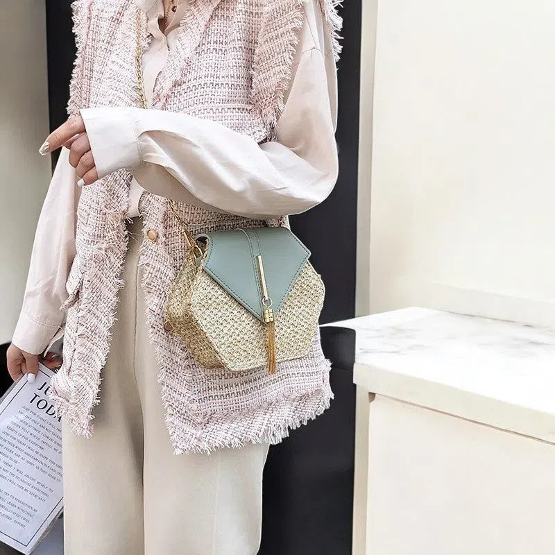 Bolso Rafia en Hexágono