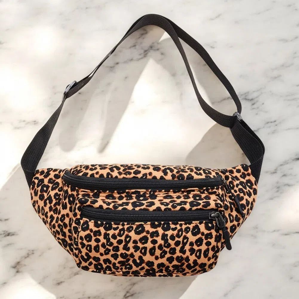 Bolso Riñonera Animal Print Terciopelo