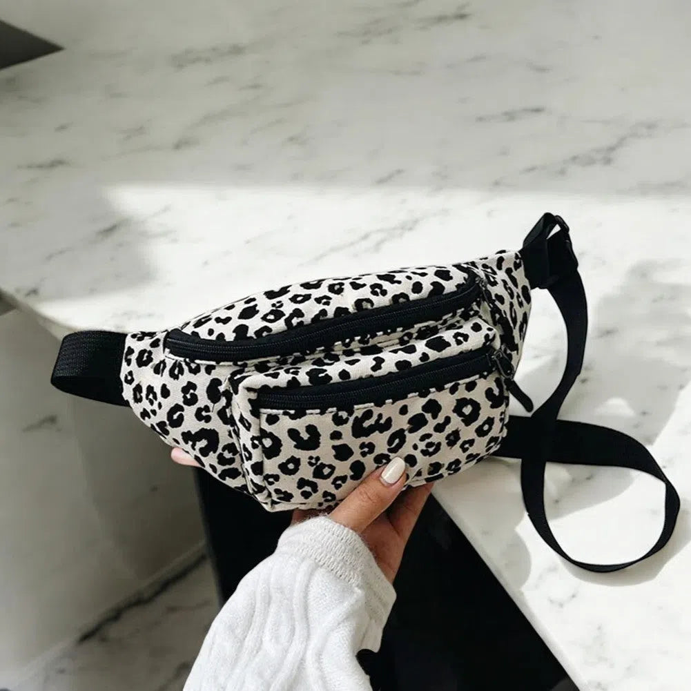 Bolso Riñonera Animal Print Terciopelo