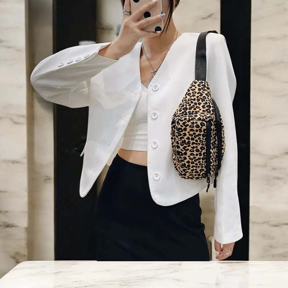 Bolso Riñonera Animal Print Terciopelo