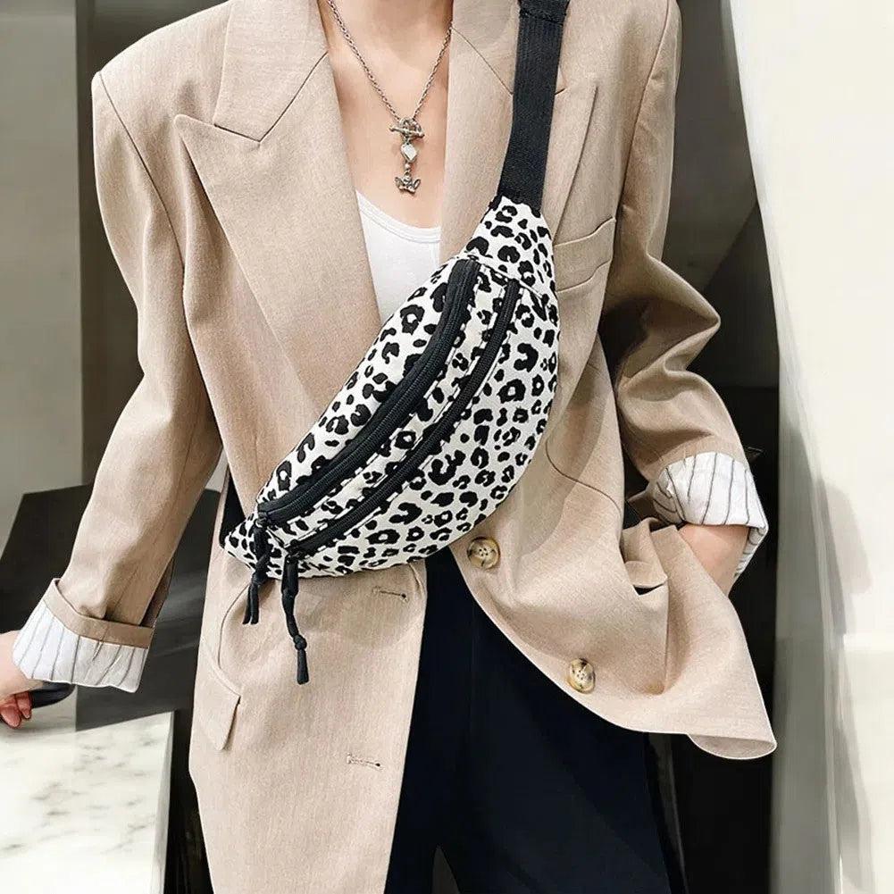 Bolso Riñonera Animal Print Terciopelo