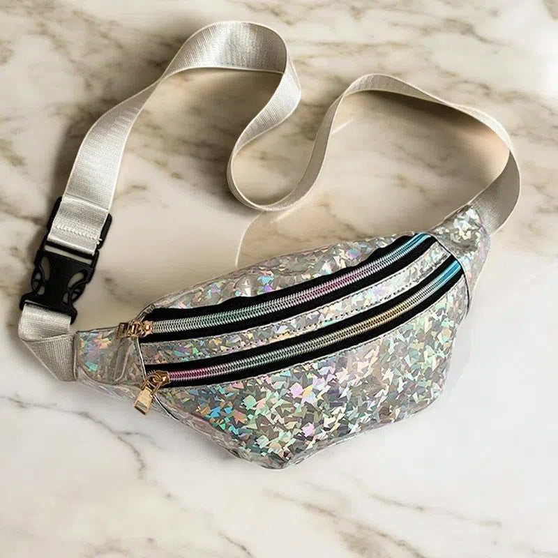 Bolso Riñonera Metálica de Prismas