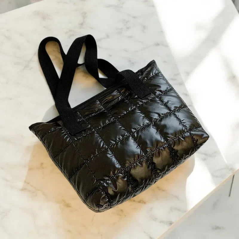 Bolso Shopper Acolchonado Metálico