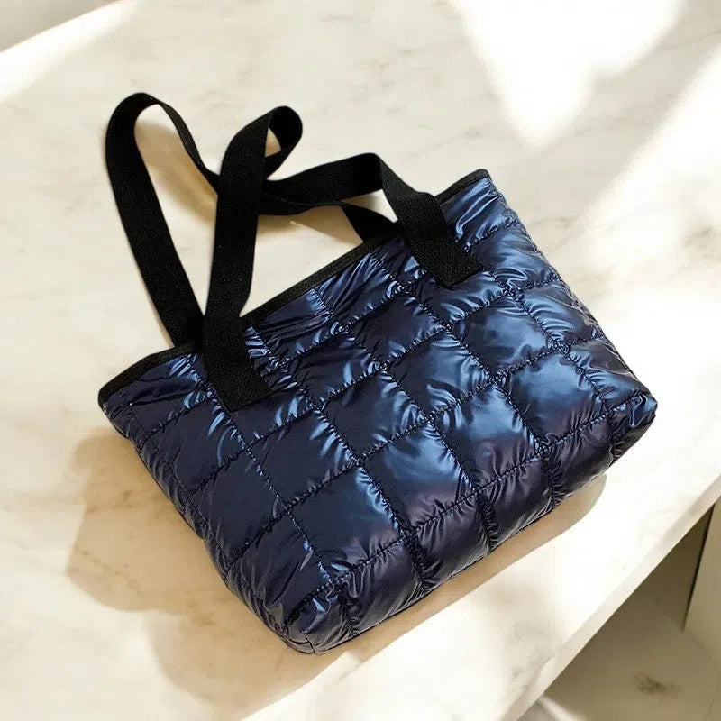 Bolso Shopper Acolchonado Metálico