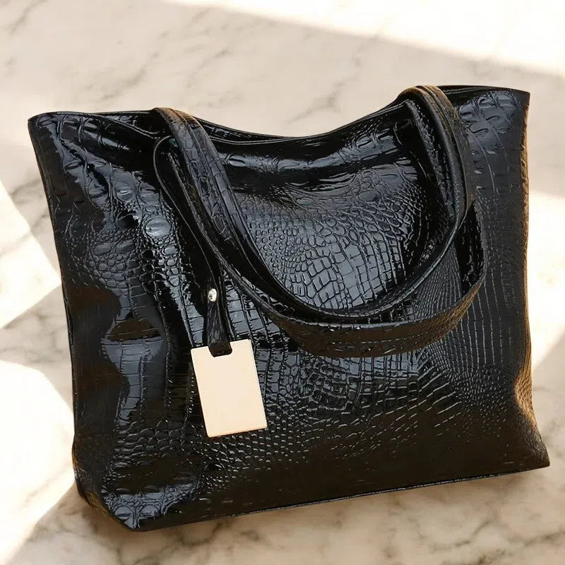 Bolso Shopper Estilo de Cocodrilo