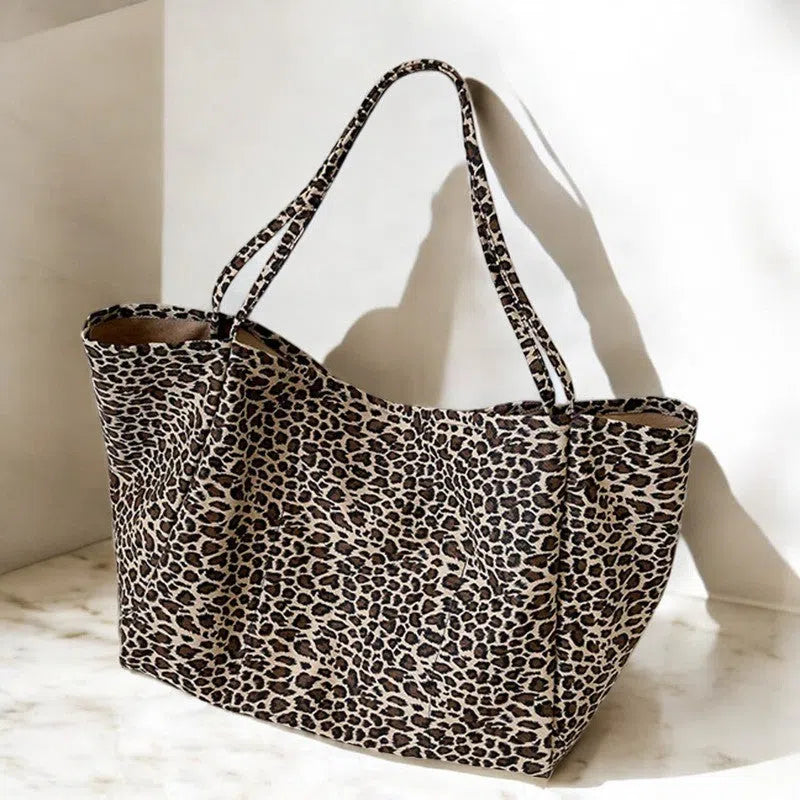 Bolso Shopper de Lona Leopardo